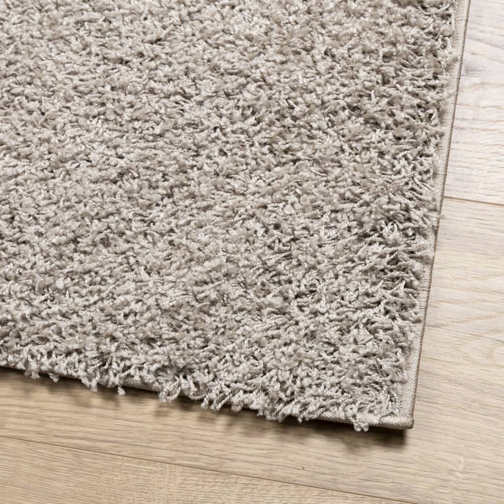 vidaXL Tapis shaggy PAMPLONA à poils longs moderne beige 160x160 cm