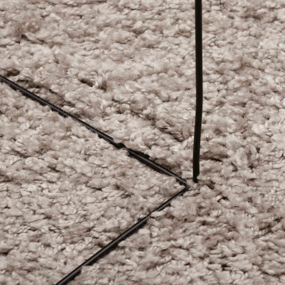 vidaXL Tapis shaggy PAMPLONA à poils longs moderne beige 160x160 cm