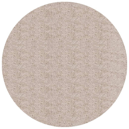 vidaXL Shaggy-Teppich PAMPLONA Hochflor Modern Beige Ø 160 cm
