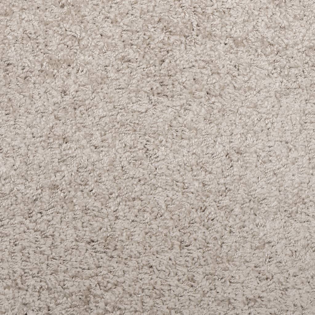 vidaXL Shaggy-Teppich PAMPLONA Hochflor Modern Beige Ø 160 cm