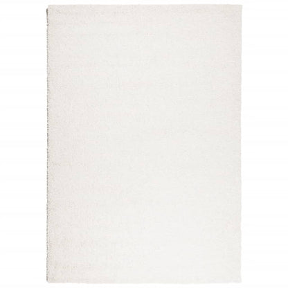 vidaXL Teppich Shaggy Hochflor Modern Creme 120x170 cm