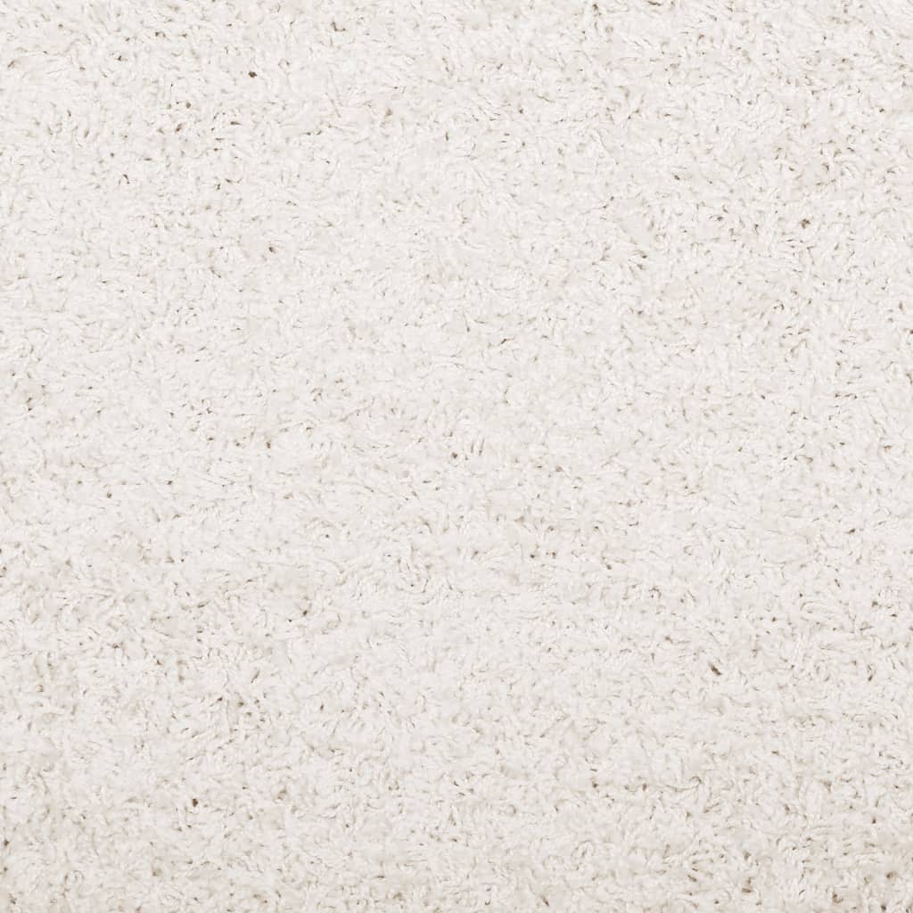 vidaXL Teppich Shaggy Hochflor Modern Creme 140x200 cm