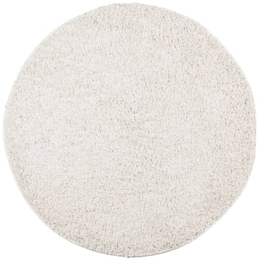 vidaXL Teppich Shaggy Hochflor Modern Creme Ø 200 cm