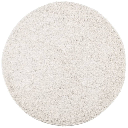 vidaXL Teppich Shaggy Hochflor Modern Creme Ø 200 cm