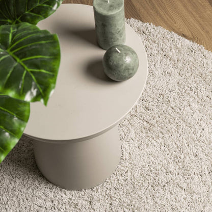 vidaXL Teppich Shaggy Hochflor Modern Creme Ø 200 cm