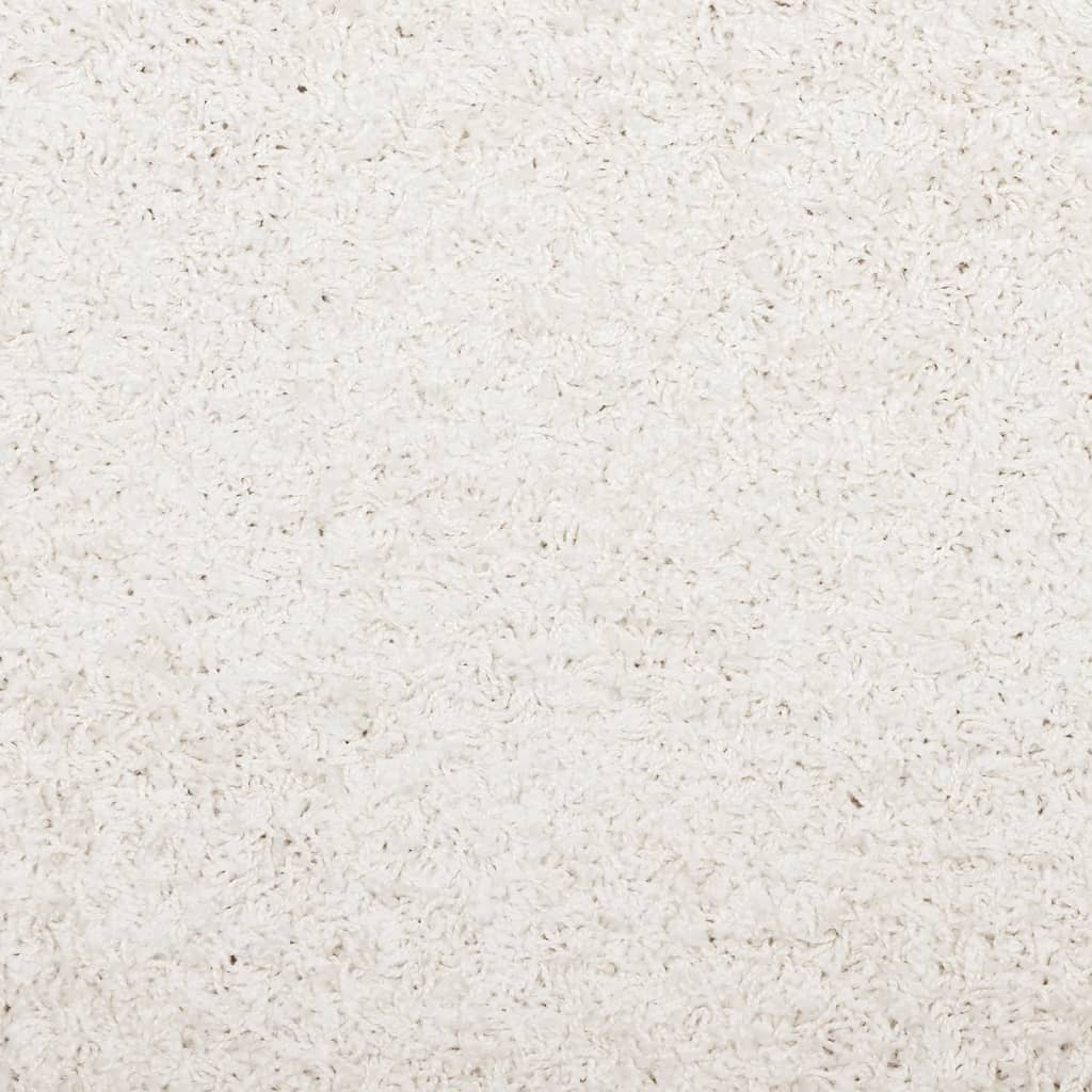 vidaXL Teppich Shaggy Hochflor Modern Creme Ø 200 cm