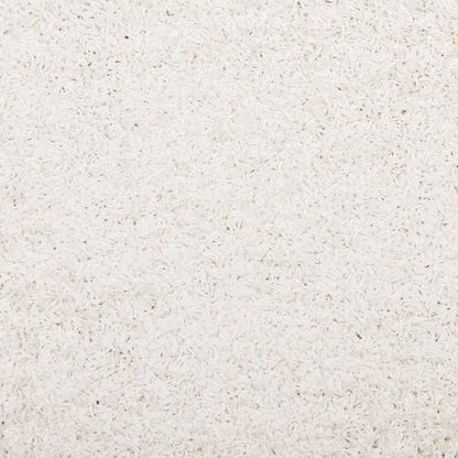 vidaXL Teppich Shaggy Hochflor Modern Creme Ø 200 cm