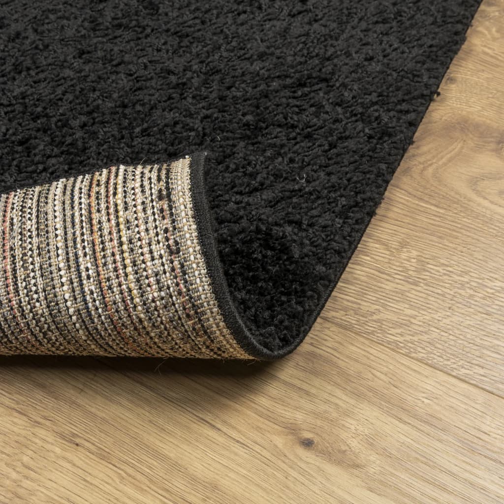vidaXL Shaggy-Teppich PAMPLONA Hochflor Modern Schwarz 120x170 cm