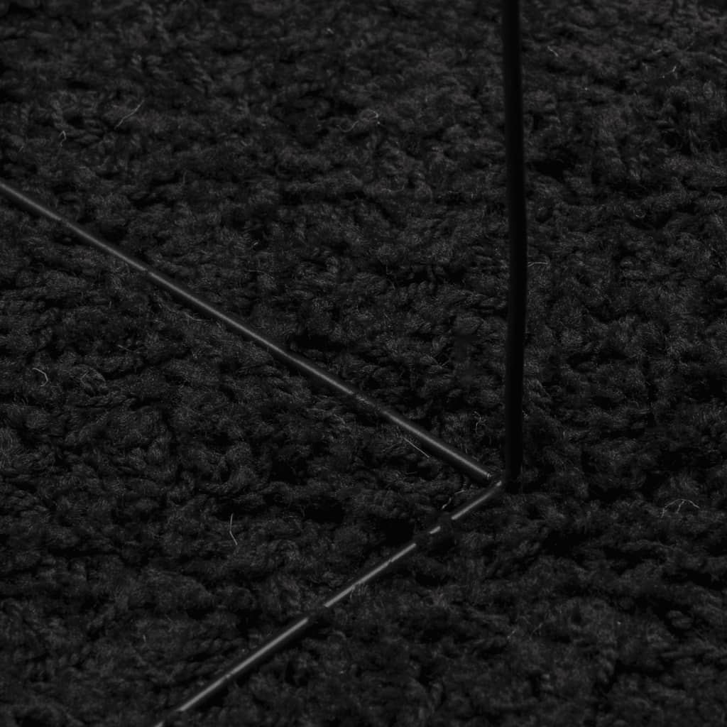 vidaXL Shaggy-Teppich PAMPLONA Hochflor Modern Schwarz 120x170 cm