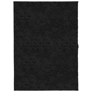vidaXL Tapis Shaggy PAMPLONA à poils longs moderne noir 140x200 cm