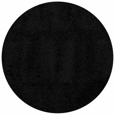 vidaXL Tapis à poils longs shaggy PAMPLONA moderne noir Ø 100 cm