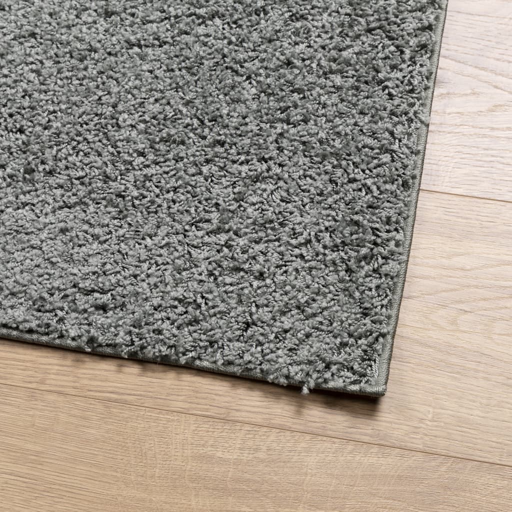 vidaXL Teppich Shaggy Hochflor Modern Grün 160x230 cm