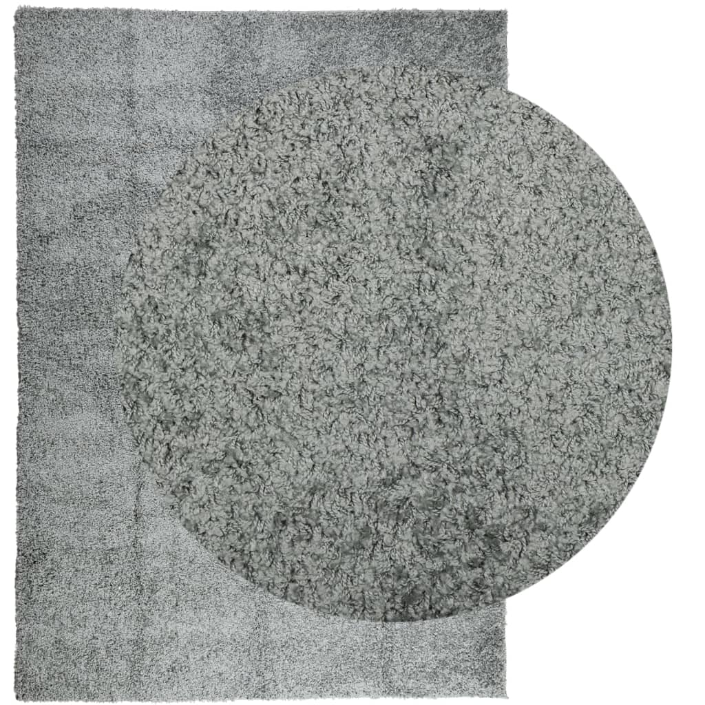 vidaXL Teppich Shaggy Hochflor Modern Grün 200x280 cm
