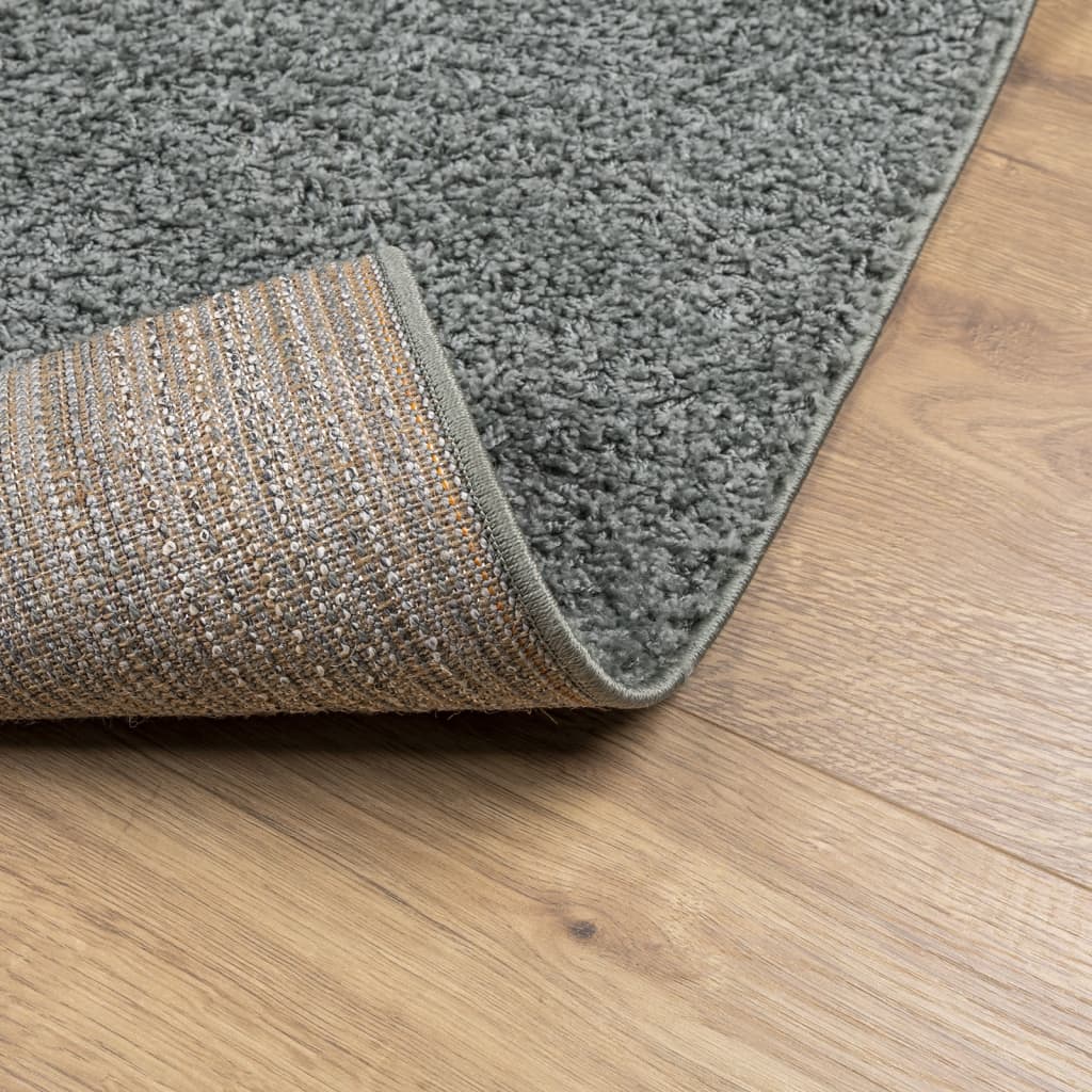 vidaXL Teppich Shaggy Hochflor Modern Grün 200x280 cm