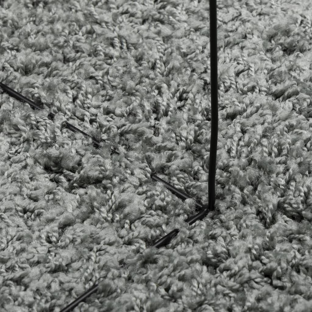 vidaXL Teppich Shaggy Hochflor Modern Grün 200x280 cm