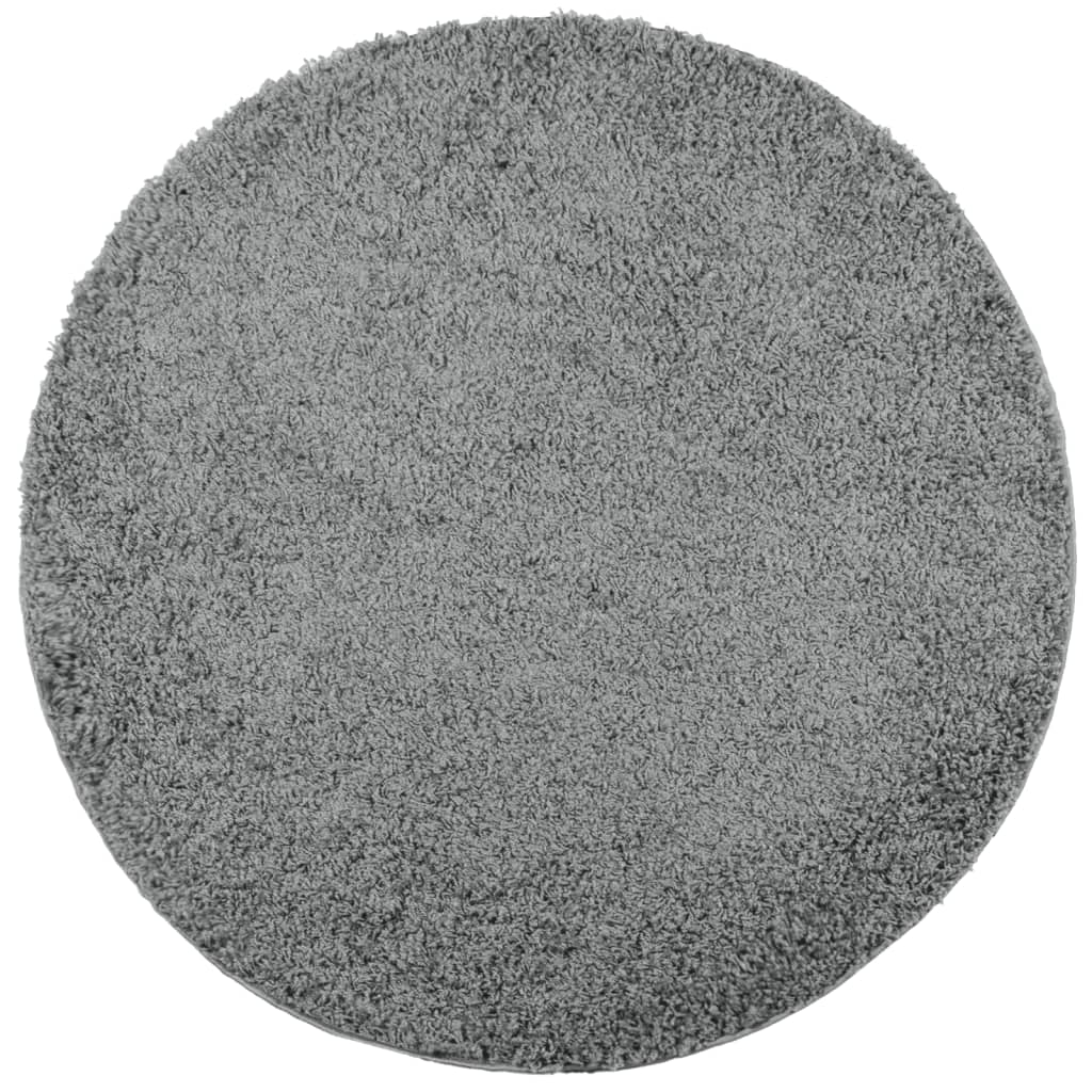 vidaXL Teppich Shaggy Hochflor Modern Grün Ø 80 cm