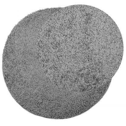 vidaXL Teppich Shaggy Hochflor Modern Grün Ø 80 cm
