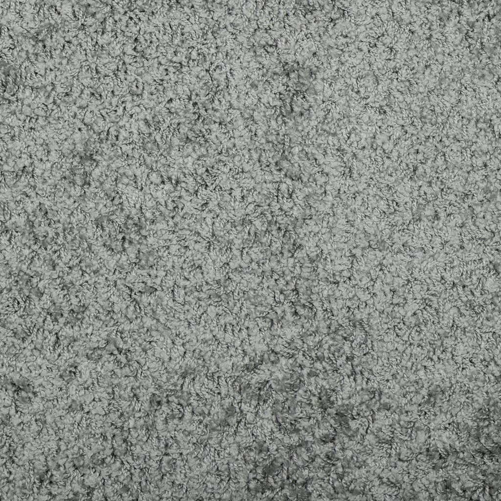 vidaXL Teppich Shaggy Hochflor Modern Grün Ø 80 cm