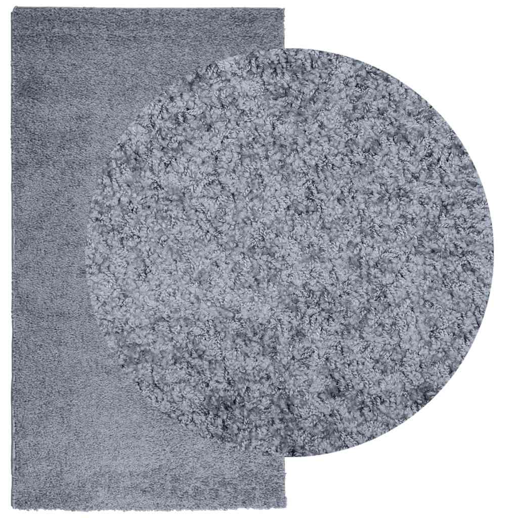 vidaXL Teppich Shaggy Hochflor Modern Blau 80x150 cm