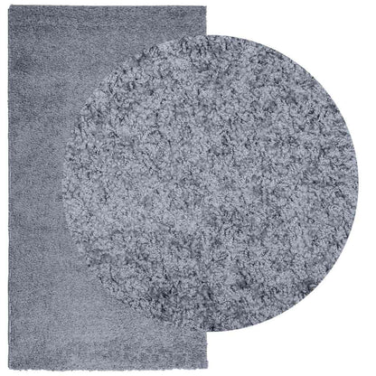 vidaXL Teppich Shaggy Hochflor Modern Blau 80x150 cm
