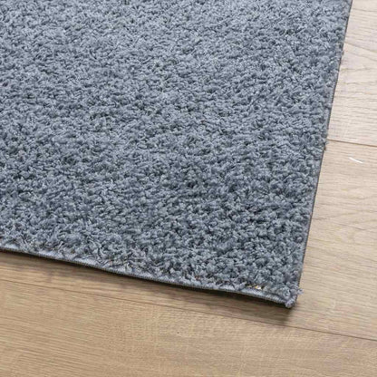 vidaXL Teppich Shaggy Hochflor Modern Blau 80x150 cm
