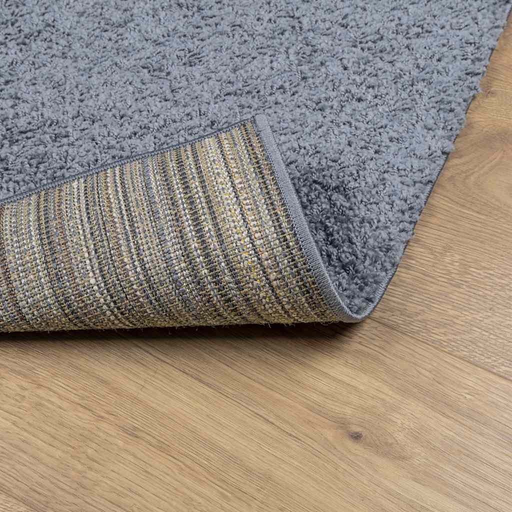 vidaXL Teppich Shaggy Hochflor Modern Blau 80x150 cm