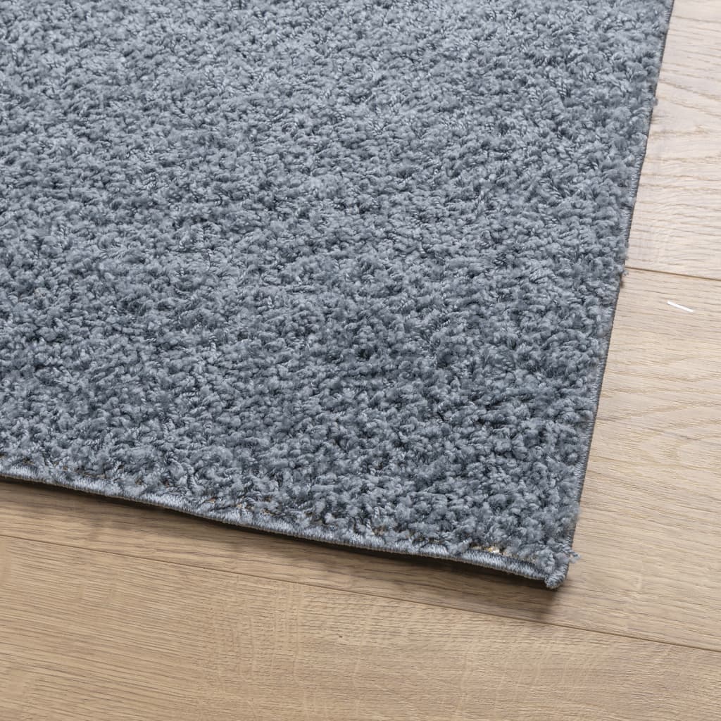 vidaXL Teppich Shaggy Hochflor Modern Blau 140x200 cm