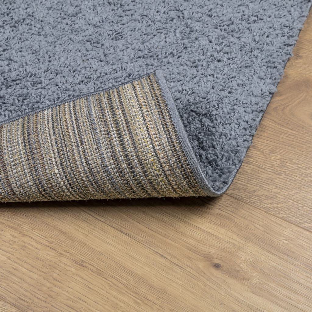 vidaXL Teppich Shaggy Hochflor Modern Blau 140x200 cm