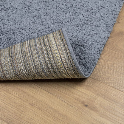 vidaXL Teppich Shaggy Hochflor Modern Blau 140x200 cm