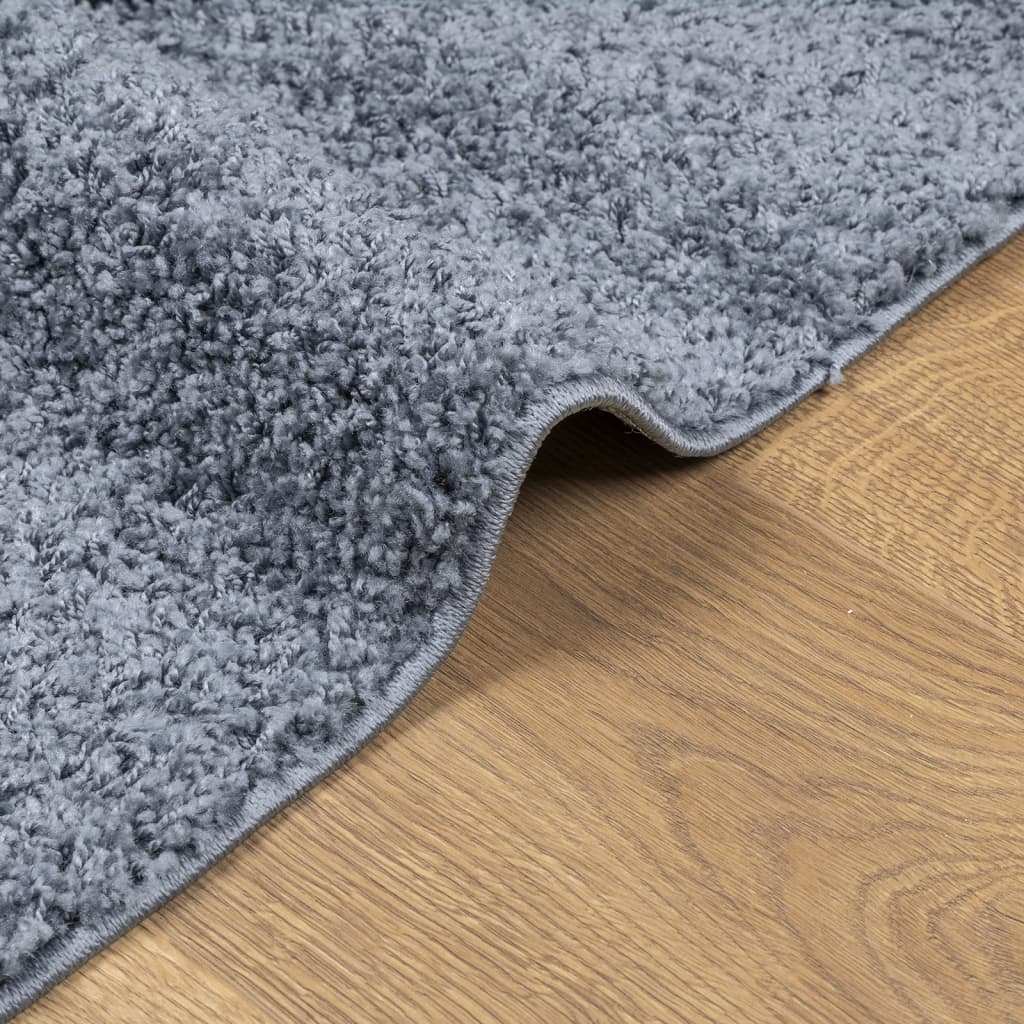 vidaXL Teppich Shaggy Hochflor Modern Blau 140x200 cm