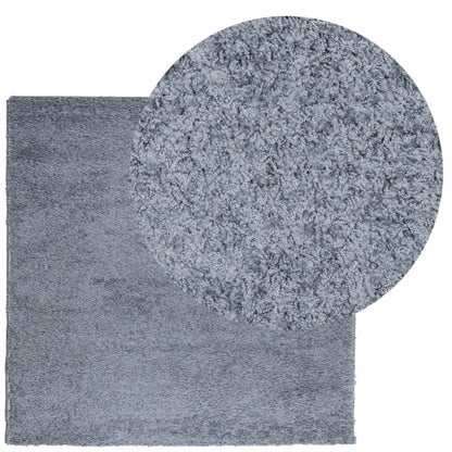 vidaXL Teppich Shaggy Hochflor Modern Blau 160x160 cm