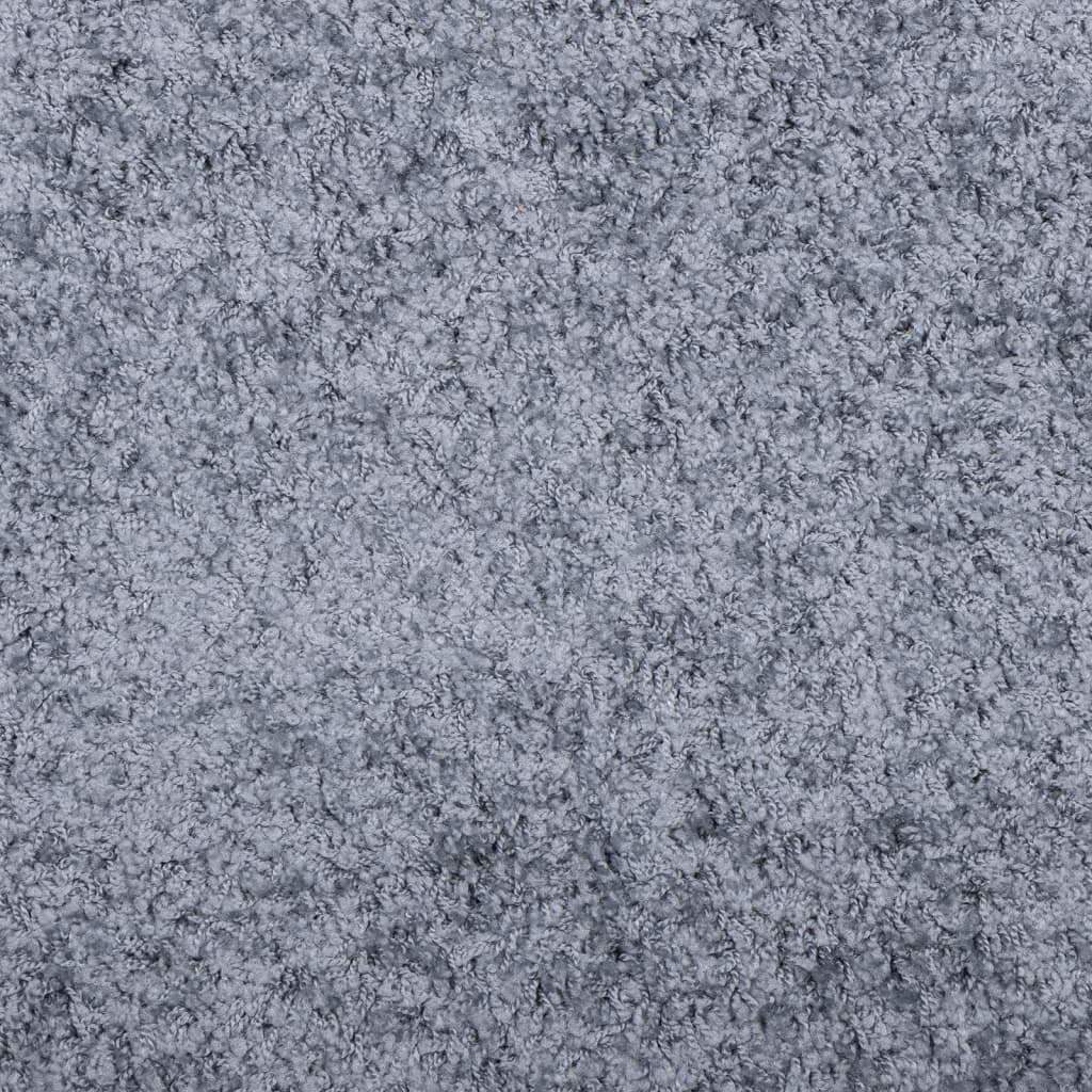 vidaXL Teppich Shaggy Hochflor Modern Blau 160x160 cm