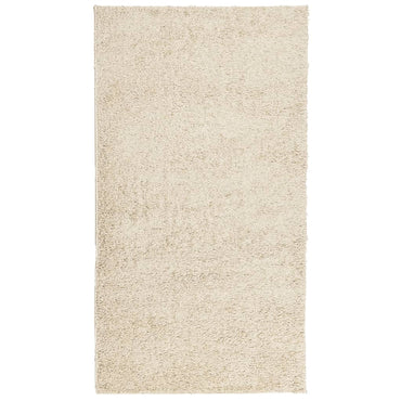 vidaXL Teppich Shaggy Hochflor Modern Golden 60x110 cm