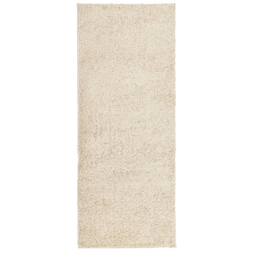 vidaXL Teppich Shaggy Hochflor Modern Golden 80x200 cm