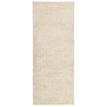 vidaXL Teppich Shaggy Hochflor Modern Golden 80x200 cm