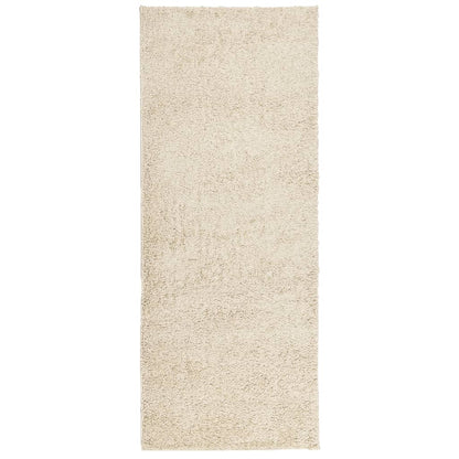 vidaXL Teppich Shaggy Hochflor Modern Golden 80x200 cm