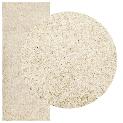 vidaXL Teppich Shaggy Hochflor Modern Golden 80x200 cm