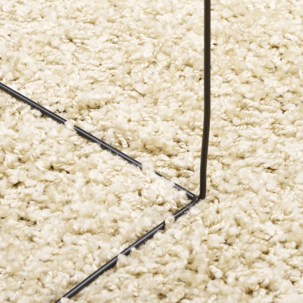 vidaXL Tapis à poils longs Shaggy moderne doré 120x170 cm