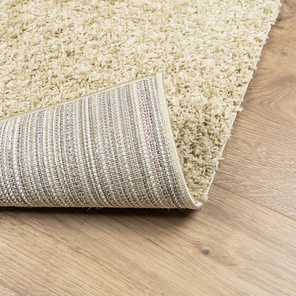 vidaXL Teppich Shaggy Hochflor Modern Golden 160x160 cm