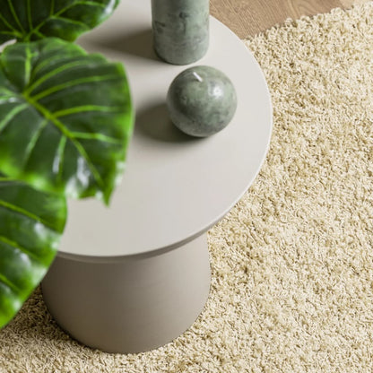 vidaXL Teppich Shaggy Hochflor Modern Golden 160x160 cm