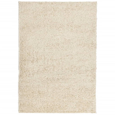 vidaXL Teppich Shaggy Hochflor Modern Golden 160x230 cm
