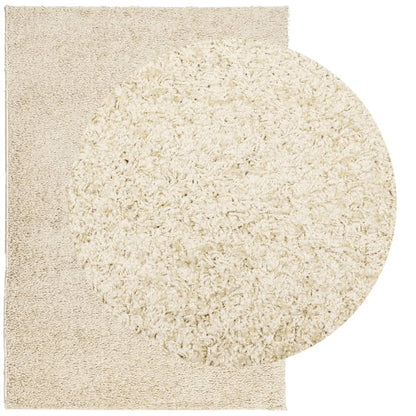 vidaXL Teppich Shaggy Hochflor Modern Golden 160x230 cm