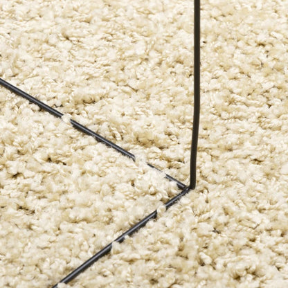 vidaXL Teppich Shaggy Hochflor Modern Golden Ø 200 cm