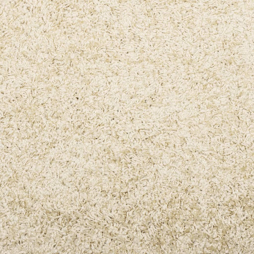 vidaXL Teppich Shaggy Hochflor Modern Golden Ø 200 cm