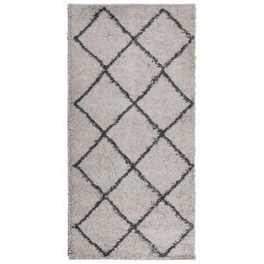 vidaXL Tapis à poils longs shaggy PAMPLONA beige et anthracite 100x200 cm