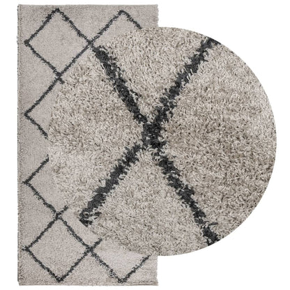 vidaXL Shaggy-Teppich PAMPLONA Hochflor Beige & Anthrazit 100x200 cm