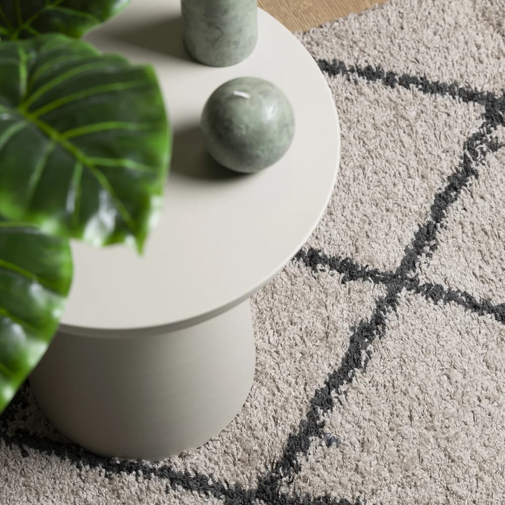 vidaXL Shaggy-Teppich PAMPLONA Hochflor Beige & Anthrazit 100x200 cm