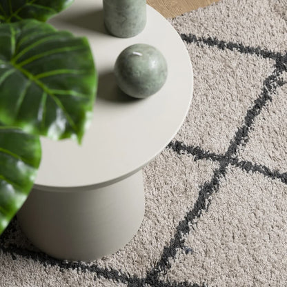 vidaXL Shaggy-Teppich PAMPLONA Hochflor Beige & Anthrazit 100x200 cm