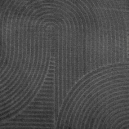 Teppich IZA Kurzflor Skandi-Stil Anthrazit Ø 80 cm