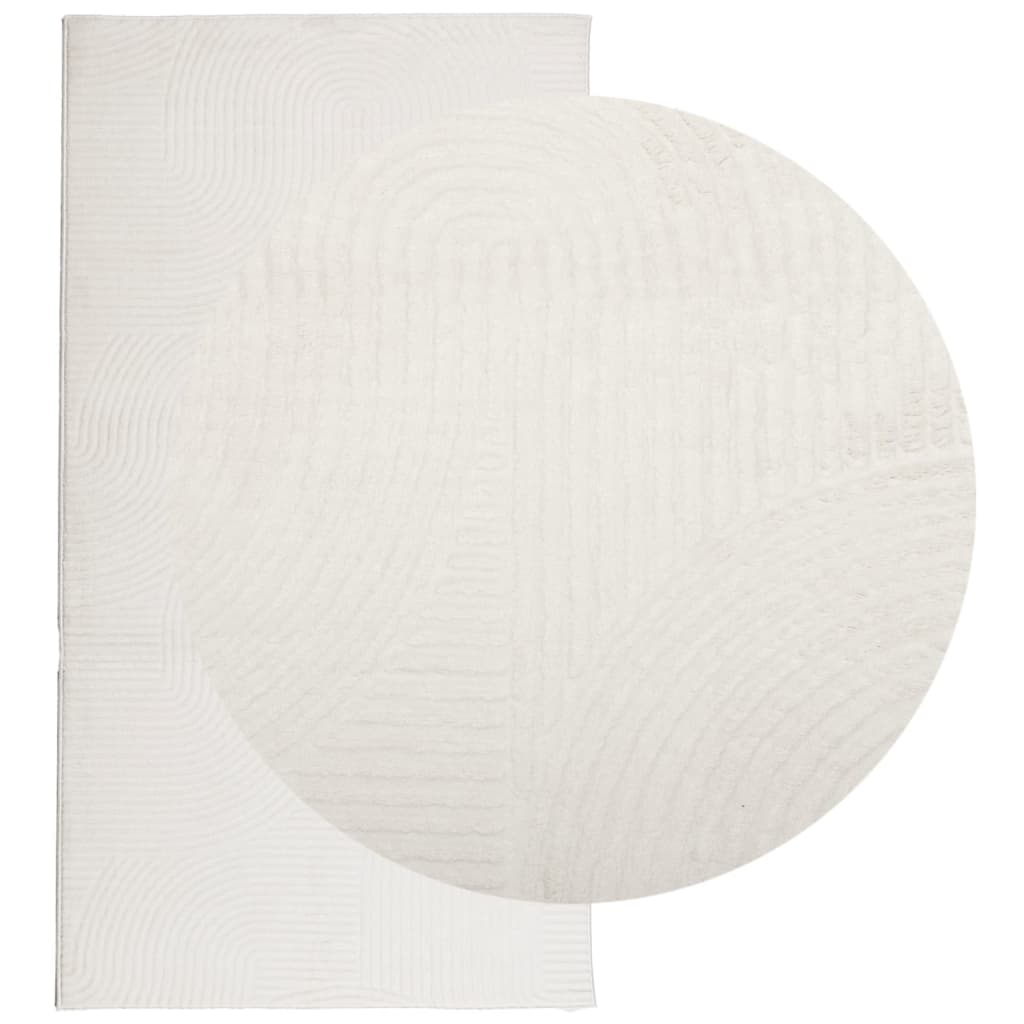 vidaXL Tapis IZA Poils courts Style scandinave Crème 80x150 cm